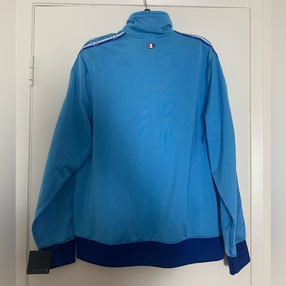 New Vintage Champion C Logo Track Jacket Athletic Performance Blue Large - Picture 6 of 16